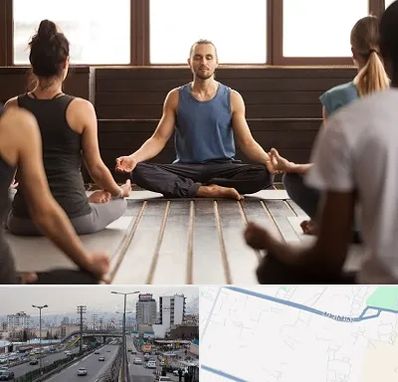 مربی یوگا در بلوار ارتش