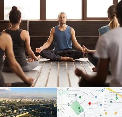 مربی یوگا در هنگام