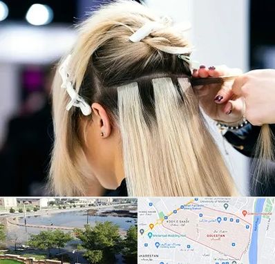 سالن اکستنشن مو در گلستان اهواز