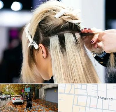 سالن اکستنشن مو در خیابان فلسطین