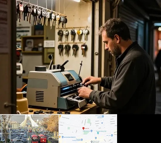 کلید سازی شبانه روزی در خیابان آزادی