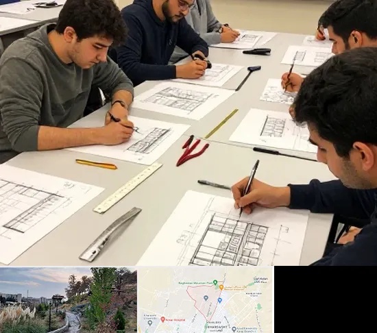 کلاس آمادگی آزمون طراحی معماری در باغستان کرج