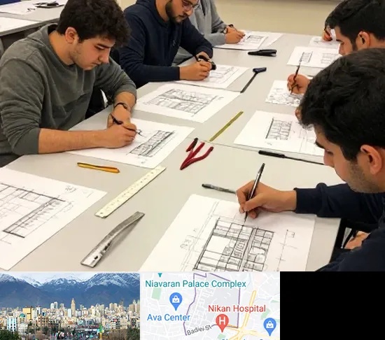 کلاس آمادگی آزمون طراحی معماری در آجودانیه