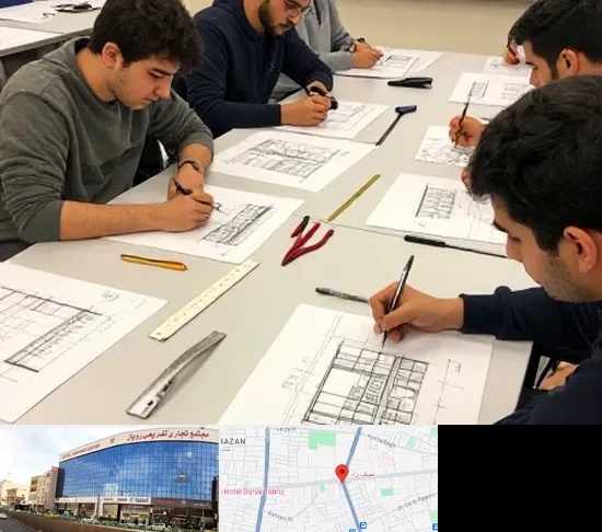 کلاس آمادگی آزمون طراحی معماری در نصف راه تبریز