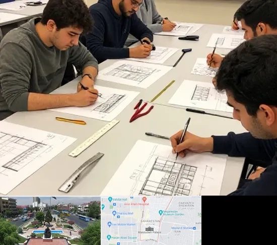 کلاس آمادگی آزمون طراحی معماری در بهارستان