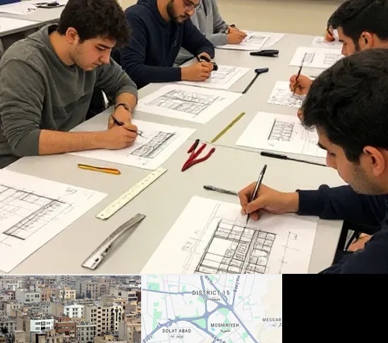 کلاس آمادگی آزمون طراحی معماری در جنوب شرق تهران
