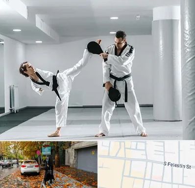 باشگاه رزمی در خیابان فلسطین