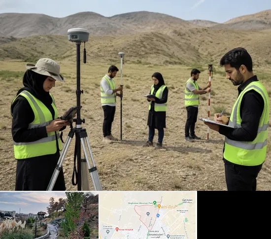 آموزش جامع نقشه برداری زمینی GPS در باغستان کرج