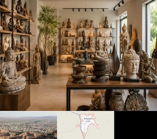 مجسمه فروشی در اسفراین