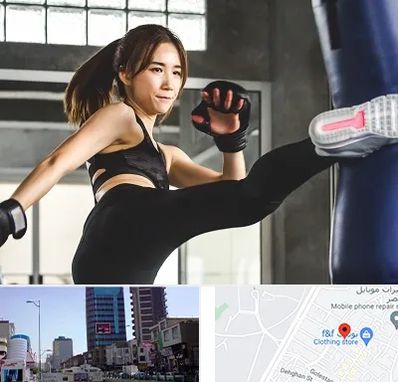 باشگاه کیک بوکسینگ بانوان در چهارراه طالقانی کرج