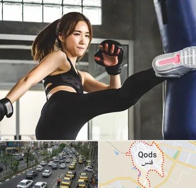 باشگاه کیک بوکسینگ بانوان در شهر قدس