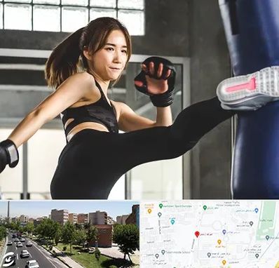 باشگاه کیک بوکسینگ بانوان در شهرک آزمایش