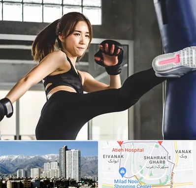 باشگاه کیک بوکسینگ بانوان در شهرک غرب 