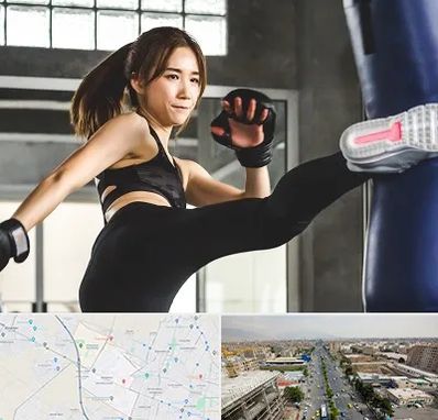 باشگاه کیک بوکسینگ بانوان در حصارک کرج