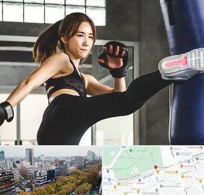 باشگاه کیک بوکسینگ بانوان در بلوار کشاورز