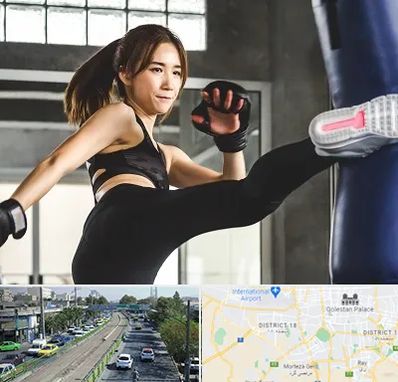 باشگاه کیک بوکسینگ بانوان در جنوب تهران