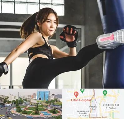 باشگاه کیک بوکسینگ بانوان در ونک 