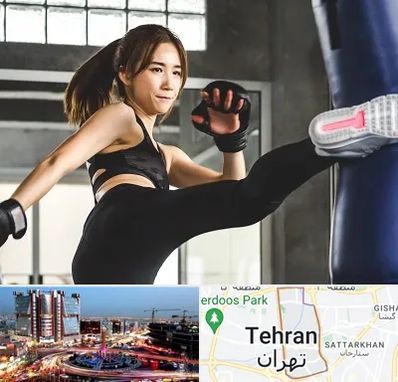 باشگاه کیک بوکسینگ بانوان در صادقیه 