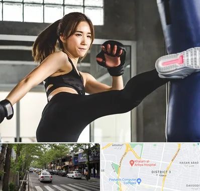 باشگاه کیک بوکسینگ بانوان در ظفر 