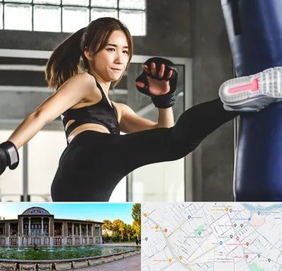 باشگاه کیک بوکسینگ بانوان در عفیف آباد شیراز