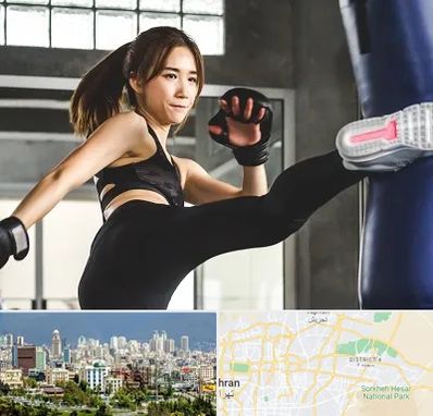 باشگاه کیک بوکسینگ بانوان در شرق تهران 