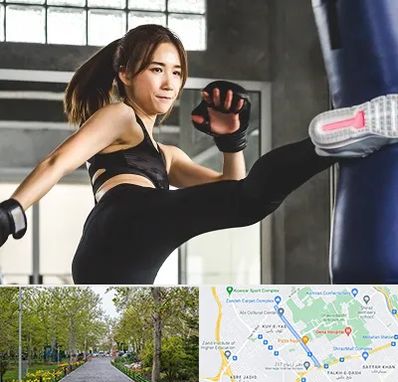 باشگاه کیک بوکسینگ بانوان در قدوسی غربی شیراز