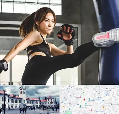 باشگاه کیک بوکسینگ بانوان در میدان شهرداری رشت