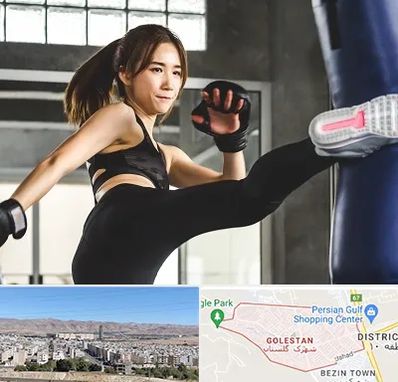 باشگاه کیک بوکسینگ بانوان در شهرک گلستان شیراز