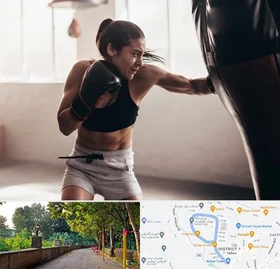 باشگاه بوکس بانوان در فلکه گاز رشت