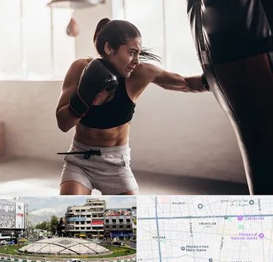 باشگاه بوکس بانوان در مرکز تهران