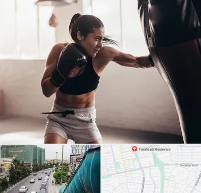باشگاه بوکس بانوان در بلوار فرحزادی