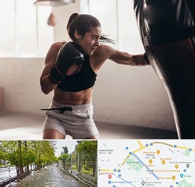 باشگاه بوکس بانوان در خیابان ارم شیراز