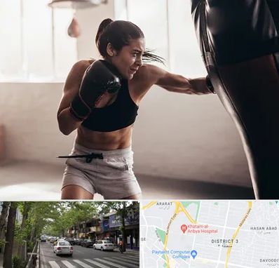 باشگاه بوکس بانوان در ظفر 