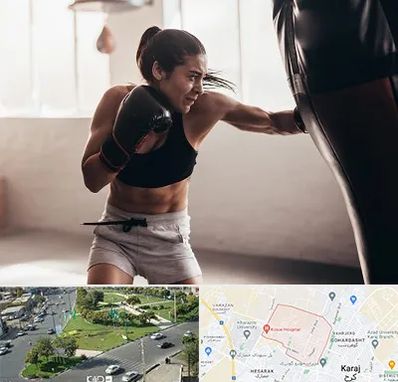 باشگاه بوکس بانوان در شاهین ویلا کرج