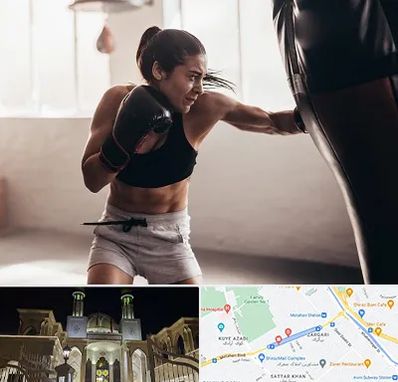 باشگاه بوکس بانوان در زرگری شیراز