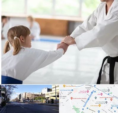 باشگاه جودو بانوان در خیابان ملاصدرا شیراز