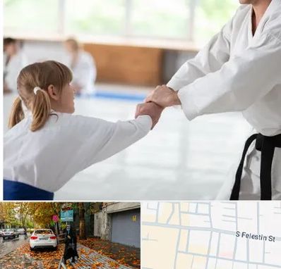 باشگاه جودو بانوان در خیابان فلسطین