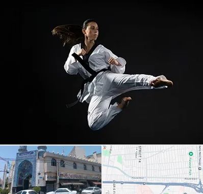 مربی رزمی خانم در بلوار ابوذر