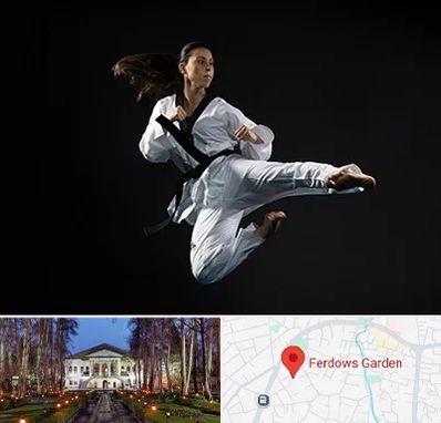 مربی رزمی خانم در باغ فردوس