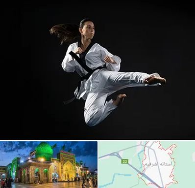مربی رزمی خانم در آستانه اشرفیه