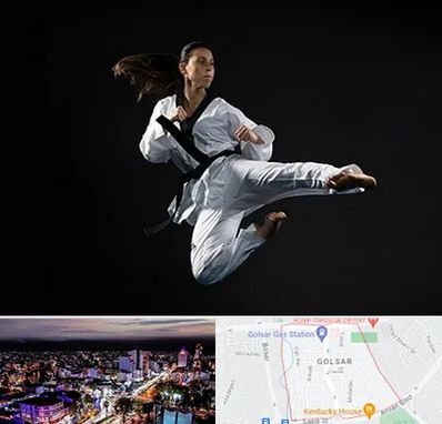 مربی رزمی خانم در گلسار رشت