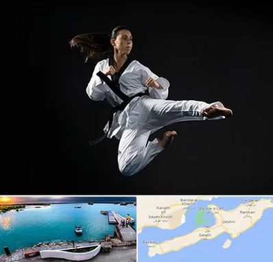 مربی رزمی خانم در قشم