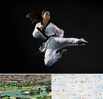 مربی رزمی خانم در منطقه 9 تهران