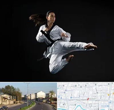 مربی رزمی خانم در ضیابری رشت