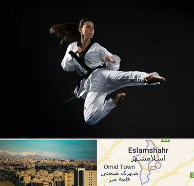 مربی رزمی خانم در اسلامشهر