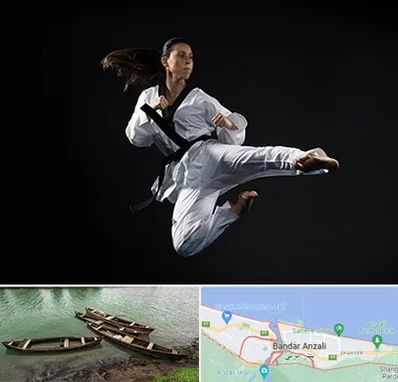 مربی رزمی خانم در بندر انزلی