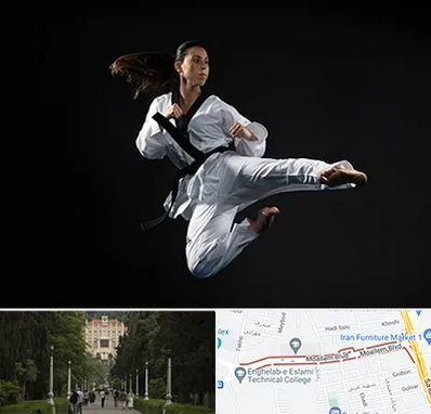 مربی رزمی خانم در بلوار معلم رشت