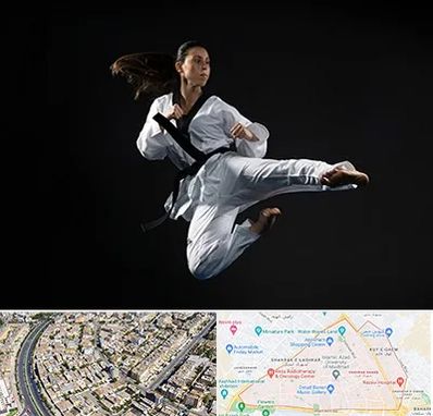 مربی رزمی خانم در شهرک غرب مشهد