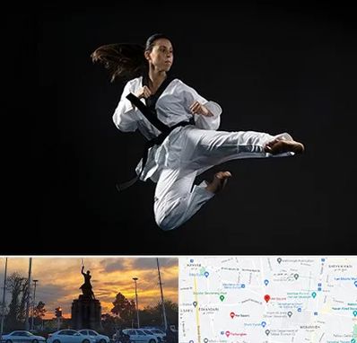 مربی رزمی خانم در میدان حر