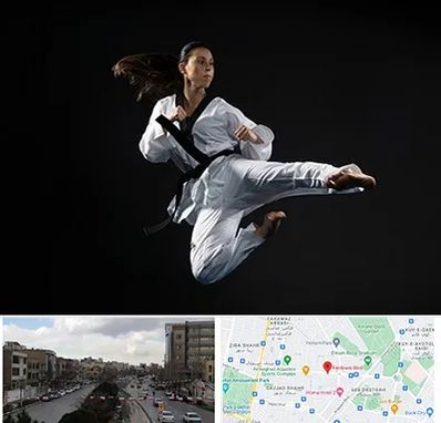 مربی رزمی خانم در بلوار فردوسی مشهد